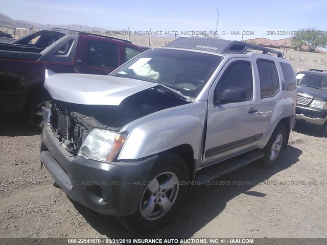 5N1AN08W16C508012 - 2006 NISSAN XTERRA OFF ROAD/S/SE SILVER photo 2