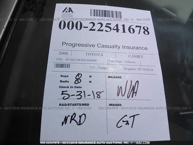 4T1BE32KX6U646900 - 2006 TOYOTA CAMRY LE/XLE/SE GOLD photo 7