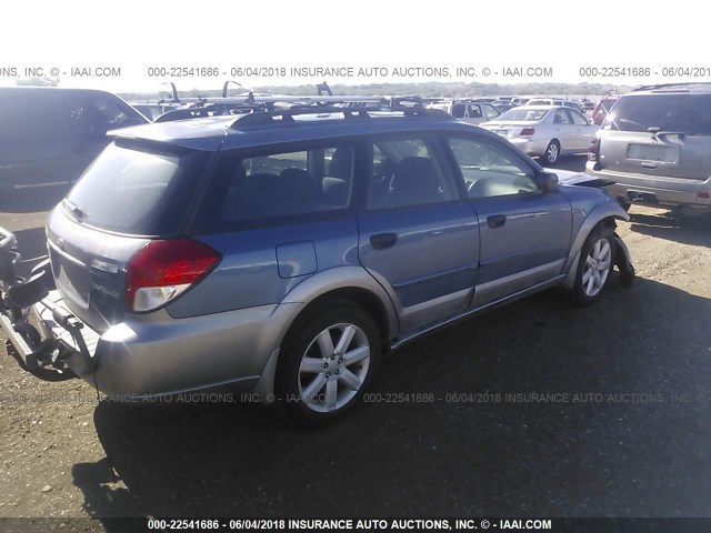 4S4BP61CX87301650 - 2008 SUBARU OUTBACK 2.5I BLUE photo 4