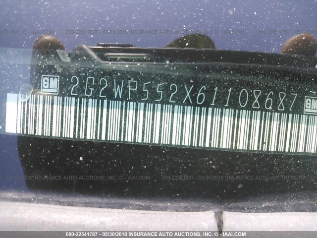 2G2WP552X61108687 - 2006 PONTIAC GRAND PRIX WHITE photo 9