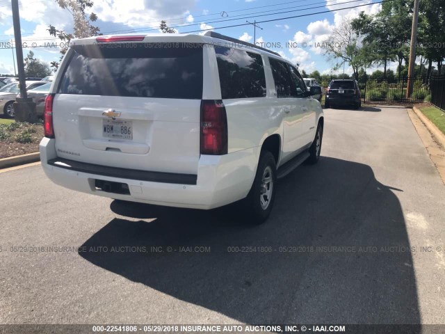 1GNSC5EC6FR627250 - 2015 CHEVROLET SUBURBAN C1500 WHITE photo 4