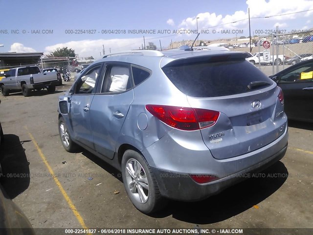 KM8JU3AC5BU205968 - 2011 HYUNDAI TUCSON GLS/LIMITED Light Blue photo 3