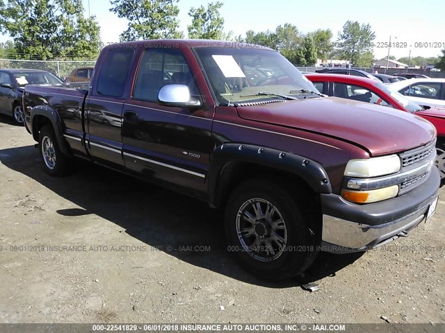 2GCEK19T8X1109288 - 1999 CHEVROLET SILVERADO K1500 MAROON photo 1