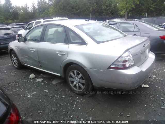 1FAHP24W78G163326 - 2008 FORD TAURUS SEL SILVER photo 3