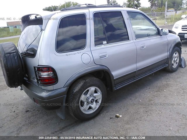 KNDJA723515700506 - 2001 KIA SPORTAGE SILVER photo 4