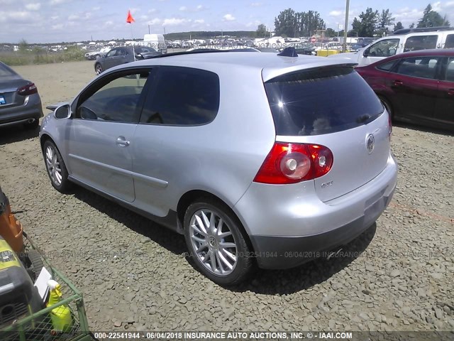 WVWEV71K87W064262 - 2007 VOLKSWAGEN NEW GTI SILVER photo 3