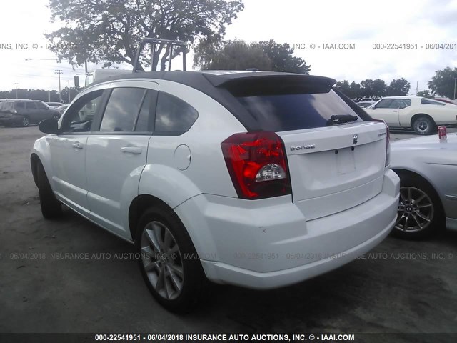 1B3CB5HA2BD157091 - 2011 DODGE CALIBER HEAT WHITE photo 3