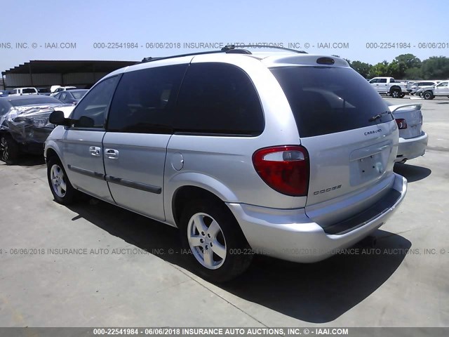 1D4GP45R36B604005 - 2006 DODGE CARAVAN SXT SILVER photo 3