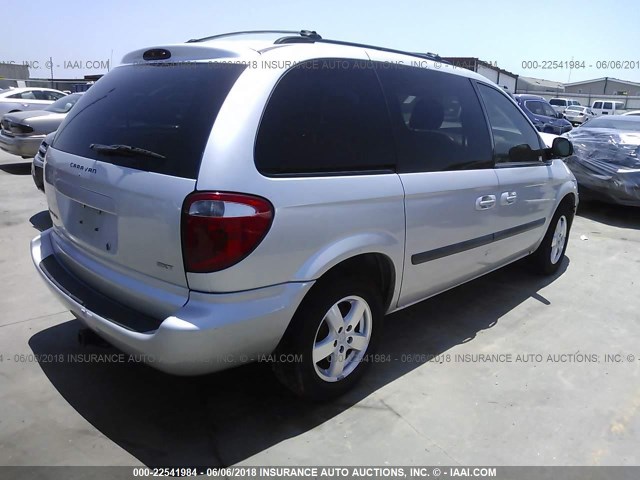 1D4GP45R36B604005 - 2006 DODGE CARAVAN SXT SILVER photo 4