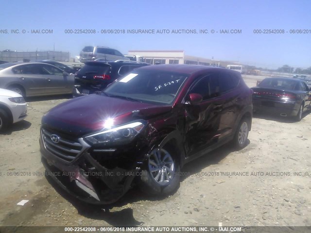 KM8J23A47HU254791 - 2017 HYUNDAI TUCSON SE BURGUNDY photo 2