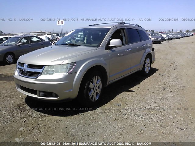 3D4GG67V39T216703 - 2009 DODGE JOURNEY R/T GOLD photo 2