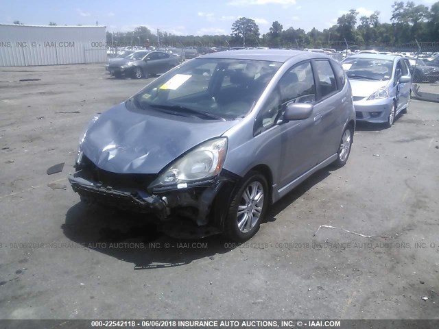 JHMGE87469C002451 - 2009 HONDA FIT SPORT GRAY photo 2