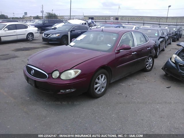 2G4WC532551270067 - 2005 BUICK LACROSSE CX BURGUNDY photo 2