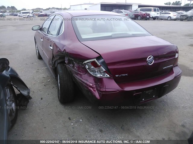 2G4WC532551270067 - 2005 BUICK LACROSSE CX BURGUNDY photo 6