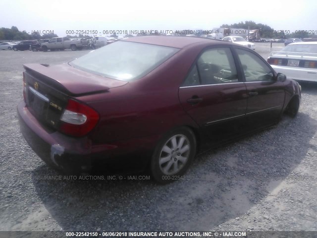 4T1BF30K63U042112 - 2003 TOYOTA CAMRY LE/XLE/SE მუქწითელი ფოტო 4