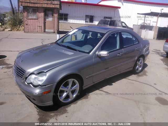 WDBRF40J14F524846 - 2004 MERCEDES-BENZ C 230K SPORT SEDAN GOLD photo 2