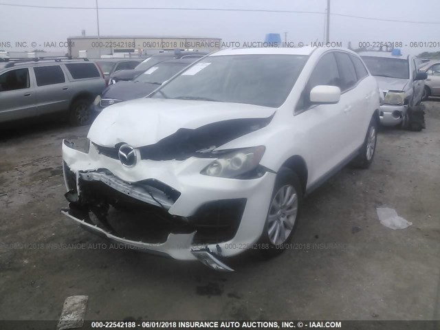 JM3ER2B50C0420076 - 2012 MAZDA CX-7 WHITE photo 2