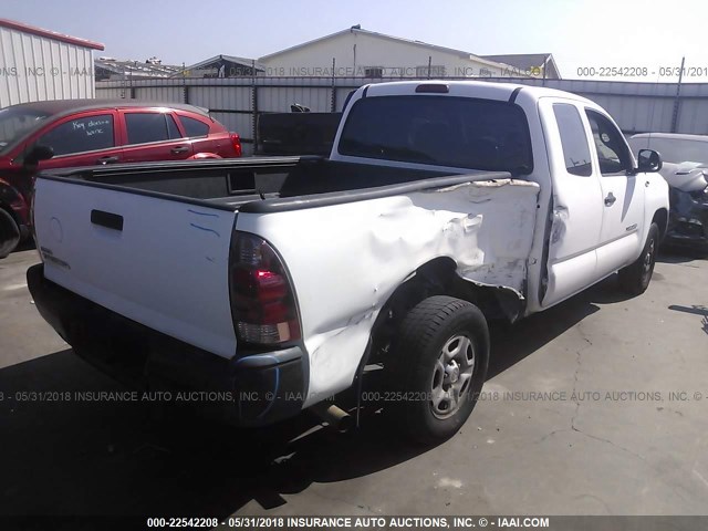 5TETX22N46Z170996 - 2006 TOYOTA TACOMA ACCESS CAB WHITE photo 4