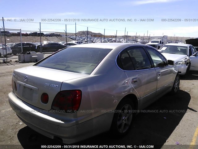 JT8BL69S210005613 - 2001 LEXUS GS 430 GOLD photo 4