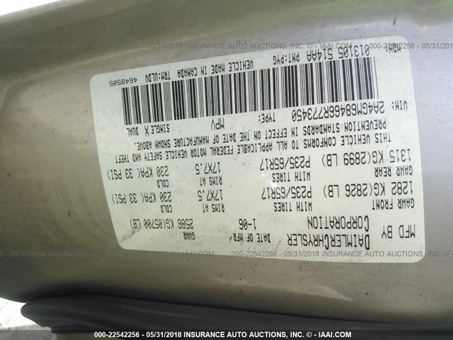 2A8GF78426R652395 - 2006 CHRYSLER PACIFICA LIMITED SILVER photo 9