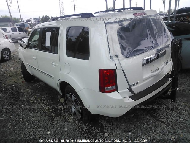 5FNYF4H95DB027651 - 2013 HONDA PILOT TOURING WHITE photo 3