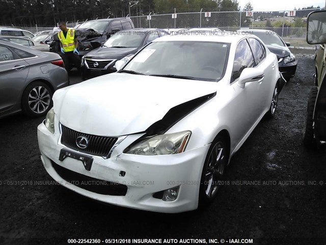 JTHBK262895090715 - 2009 LEXUS IS 250 WHITE photo 2