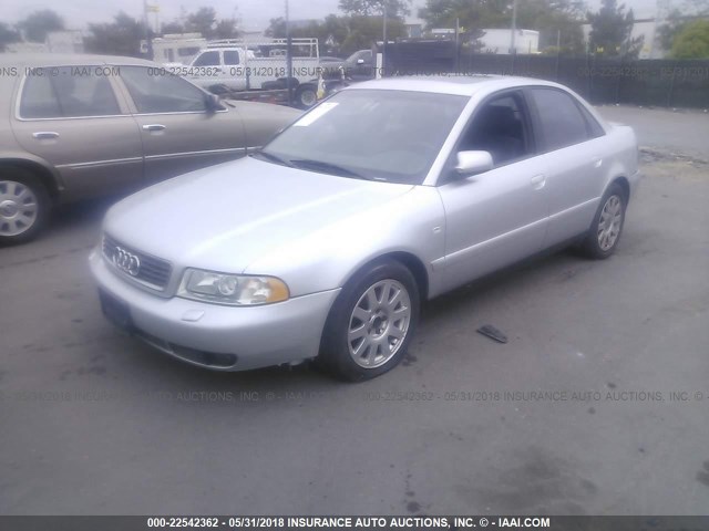 WAUDC68D61A081887 - 2001 AUDI A4 1.8T QUATTRO SILVER photo 2