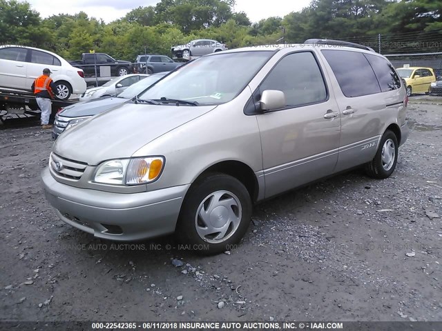 4T3ZF13C73U544450 - 2003 TOYOTA SIENNA LE/XLE TAN photo 2