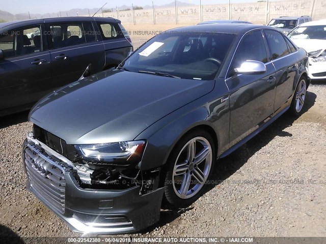 WAUBGAFL5EA137915 - 2014 AUDI S4 PREMIUM PLUS GRAY photo 2