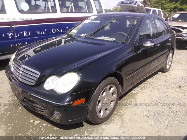 WDBRF81J55F569585 - 2005 MERCEDES-BENZ C 240 4MATIC BLACK photo 2