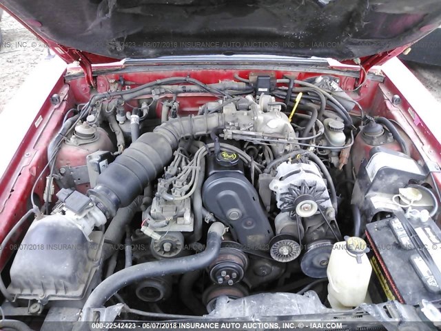 1FACP40M2NF115082 - 1992 FORD MUSTANG LX RED photo 10