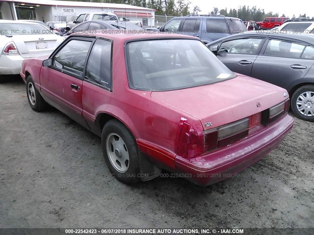 1FACP40M2NF115082 - 1992 FORD MUSTANG LX RED photo 3