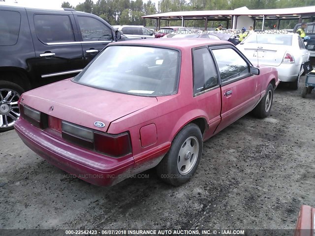1FACP40M2NF115082 - 1992 FORD MUSTANG LX RED photo 4