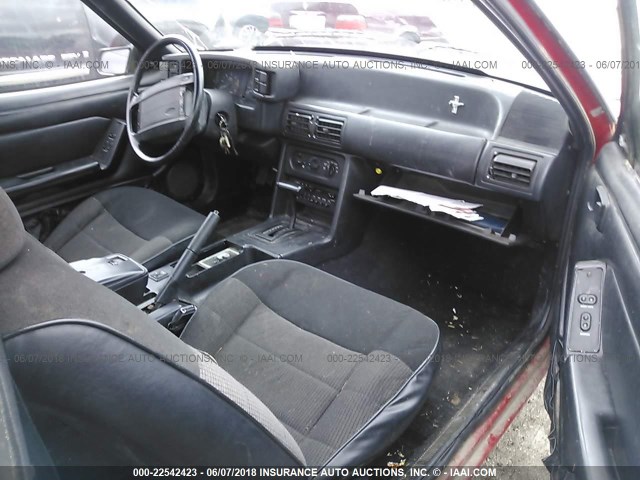 1FACP40M2NF115082 - 1992 FORD MUSTANG LX RED photo 5