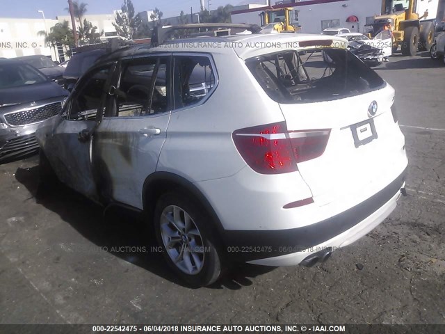 5UXWX7C5XBL730908 - 2011 BMW X3 XDRIVE35I WHITE photo 3