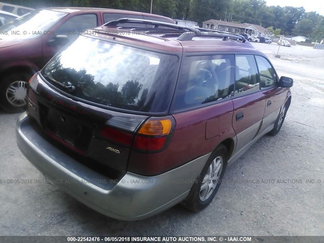 4S3BH675437656283 - 2003 SUBARU LEGACY OUTBACK AWP 红色 照片 4