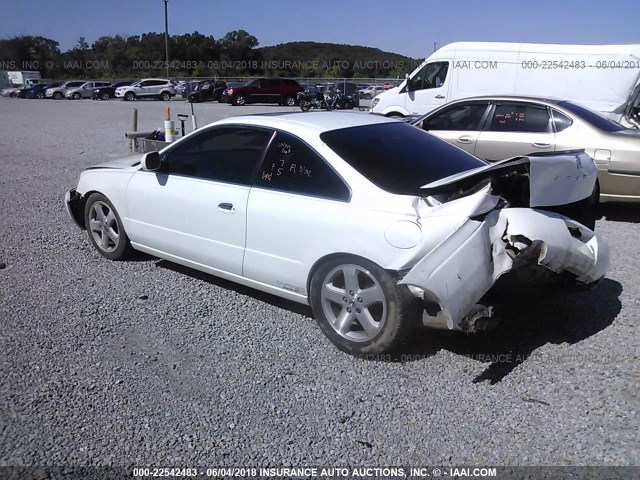 19UYA42451A019390 - 2001 ACURA 3.2CL WHITE photo 3