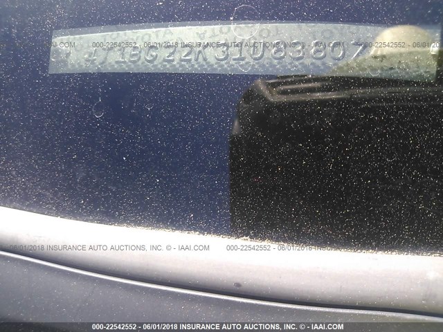 4T1BG22K31U838074 - 2001 TOYOTA CAMRY CE/LE/XLE 银色 照片 9