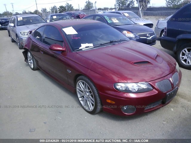 6G2VX12U76L812305 - 2006 PONTIAC GTO RED photo 1