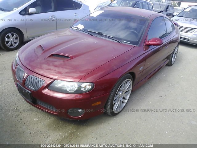 6G2VX12U76L812305 - 2006 PONTIAC GTO RED photo 2