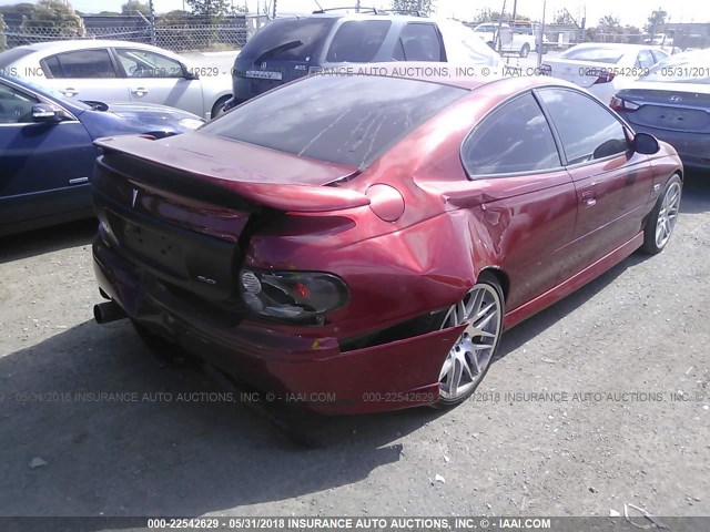 6G2VX12U76L812305 - 2006 PONTIAC GTO RED photo 4