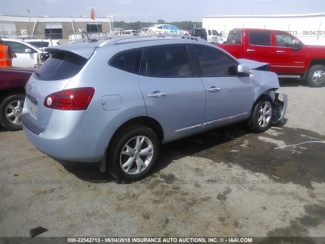 JN8AS5MT5BW176515 - 2011 NISSAN ROGUE S/SV/KROM SILVER photo 4