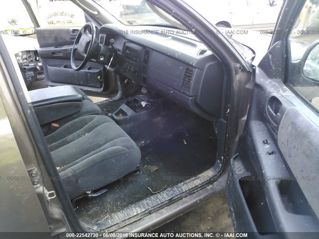 1B7GG2AX71S205032 - 2001 DODGE DAKOTA QUAD TAN photo 5