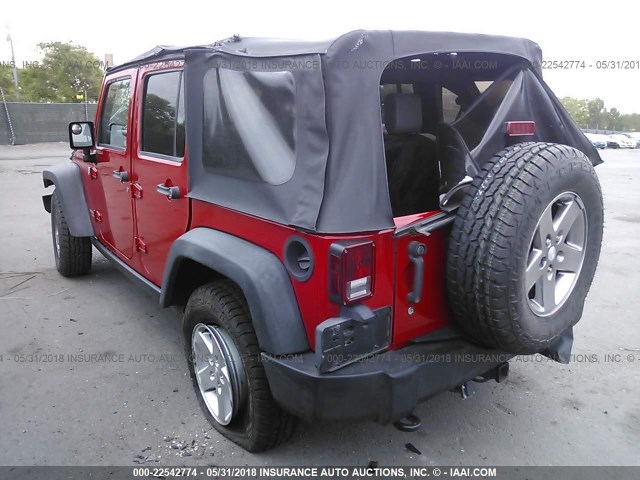 1J4BA6H19AL143559 - 2010 JEEP Wrangler Unlimited RUBICON RED photo 3