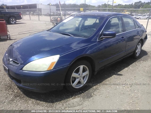 1HGCM56673A100395 - 2003 HONDA ACCORD EX BLUE photo 2