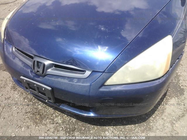 1HGCM56673A100395 - 2003 HONDA ACCORD EX BLUE photo 6