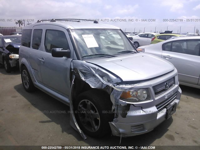 5J6YH17908L000655 - 2008 HONDA ELEMENT SC SILVER photo 1