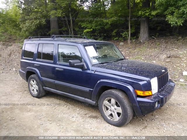 1J8HG48K36C123397 - 2006 JEEP COMMANDER BLUE photo 1