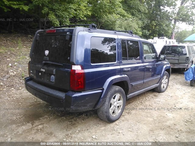 1J8HG48K36C123397 - 2006 JEEP COMMANDER BLUE photo 4