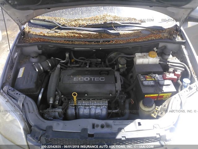 KL1TD5DE5AB111385 - 2010 CHEVROLET AVEO LS/LT 灰色 照片 10